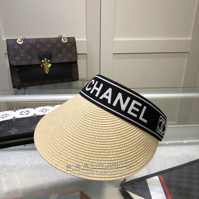 Chanel女士帽子 香奈兒空頂編織草帽  mm1079